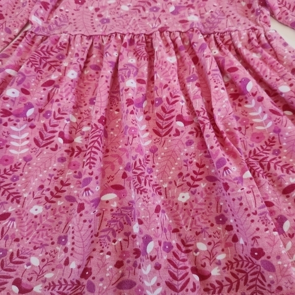 Miss Pink Long Sleeve Floral Flare Girls Dress 3T - Picture 4 of 6